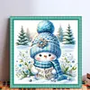Cute Snowman-18CT Stamped Cross Stitch 30*30cm/11.81*11.81in