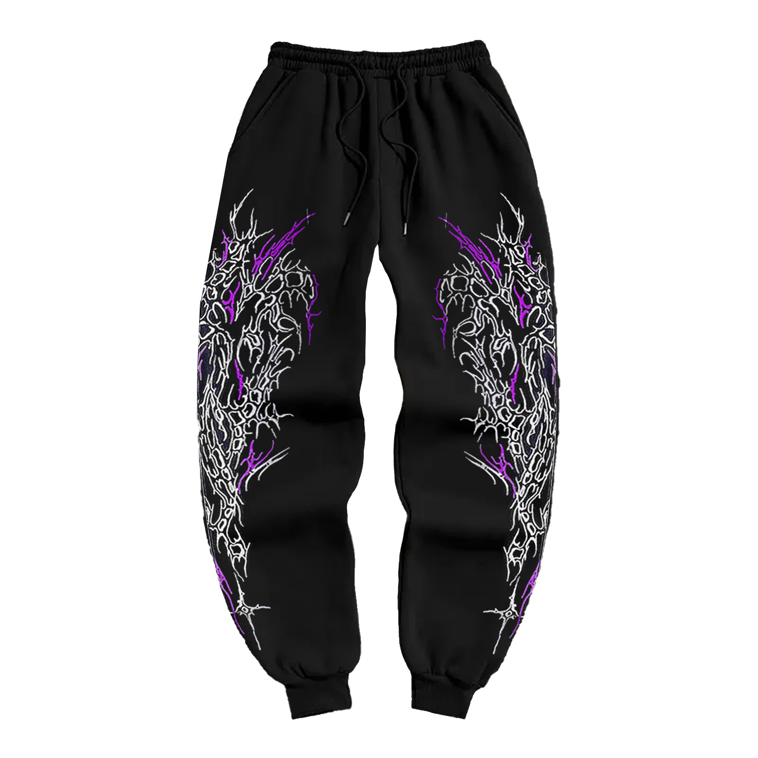 Violet Thorn Illusion Pattern Jogger
