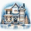 Christmas Cottage-11CT Counted Cross Stitch 50*50cm/19.69*19.69in