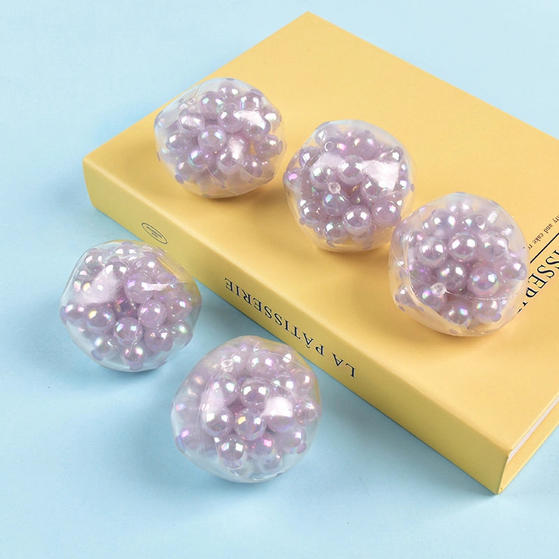Hot Sale Colorful Hot Beads High Color Value Kneading Music Decompression Toy Noisy Ball Pearl Hand Ball Vent Toy Ball