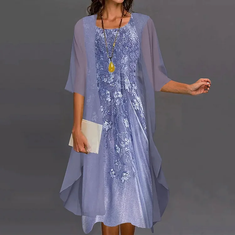 Solid Color Lace Long Skirt Cardigan Two Piece Set