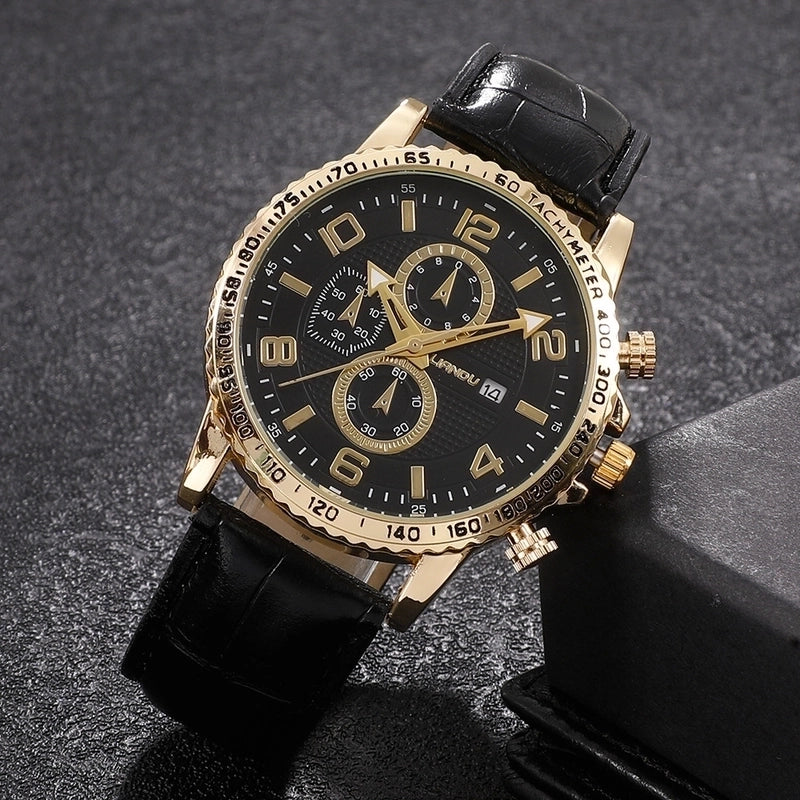 Business Geometric Buckle Quartz Men’s Watches
