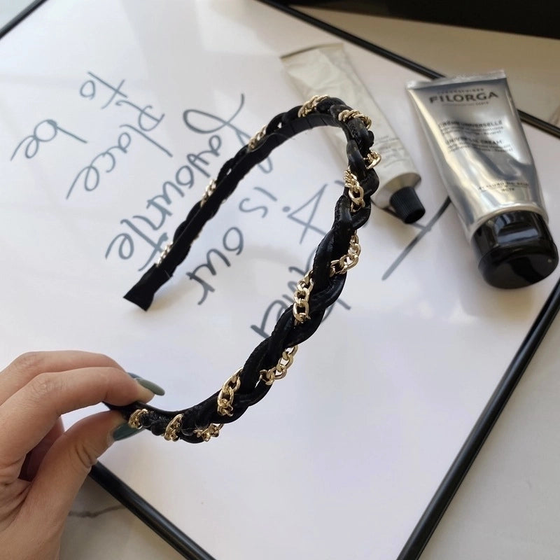 Women’s Fashion C Shape Cloth Handmade Artificial Pearls Rhinestones Hair Band