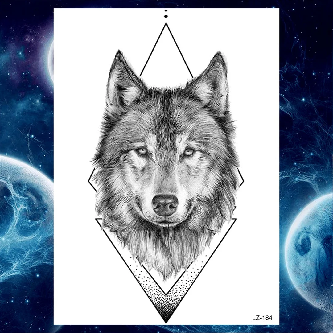 Octopus Anchor Skull Temporary Tattoos For Women Men Adult Pirate Black Skeleton Tattoo Sticker Fake Wolf Lion Tiger Tatoos Back