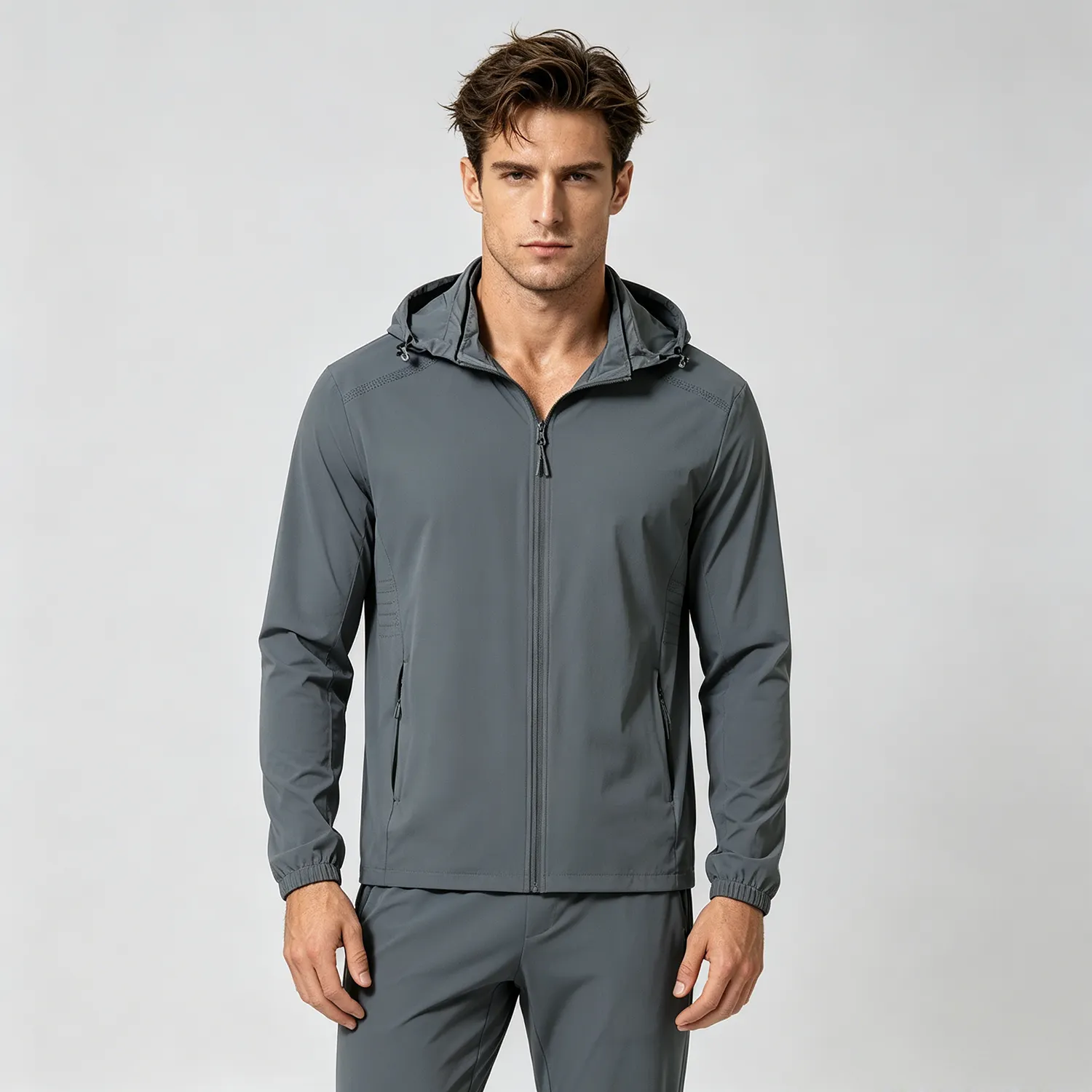 Silk Jacket Sun Protection Ultra-Lightweight Zip-Up for Men REAL SILK LIFE