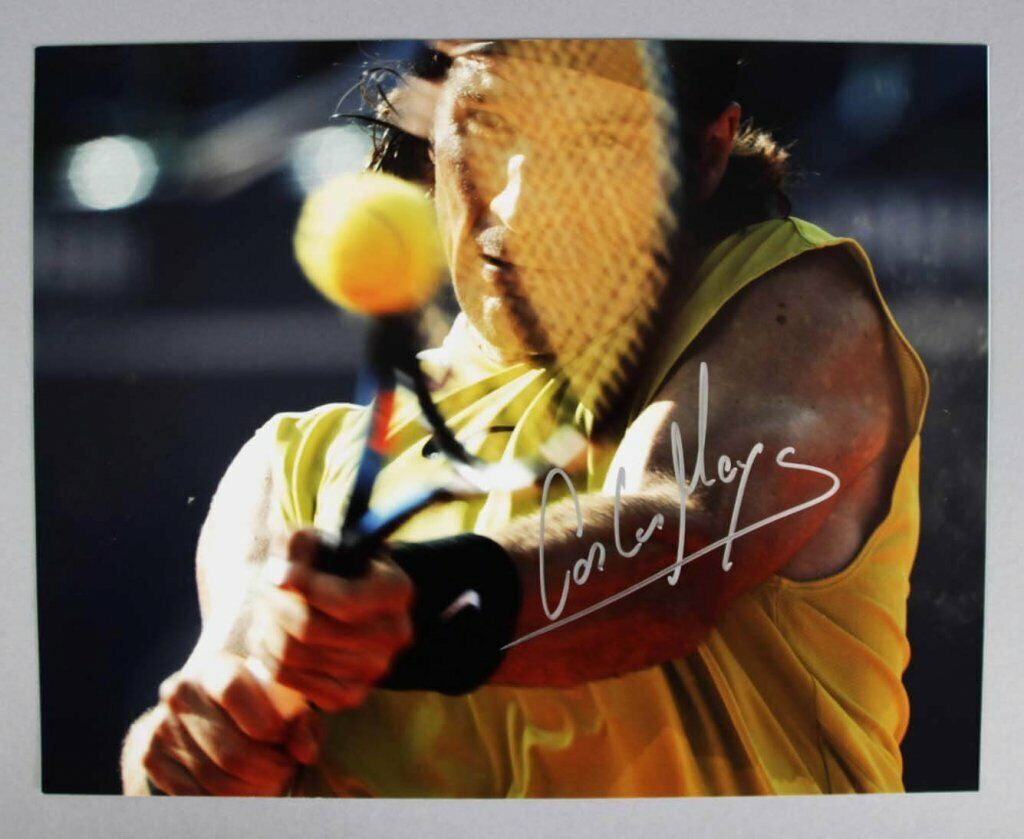 Carlos Moya Signed Tennis Photo Poster painting 11x14 - COA 100% Team