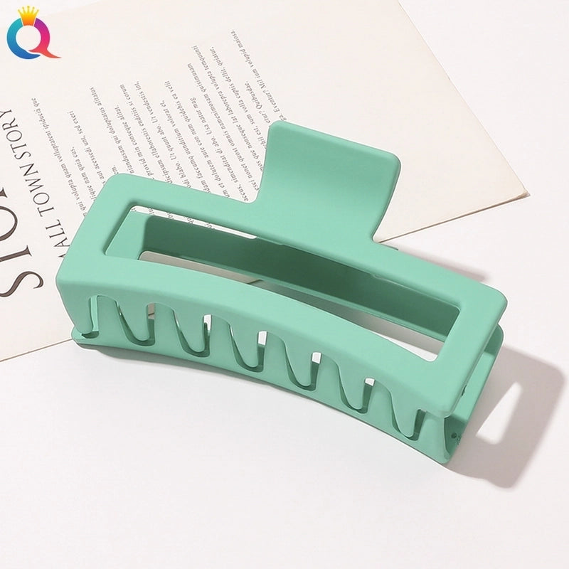 Minimalist Solid Color Plastic Hair Claws