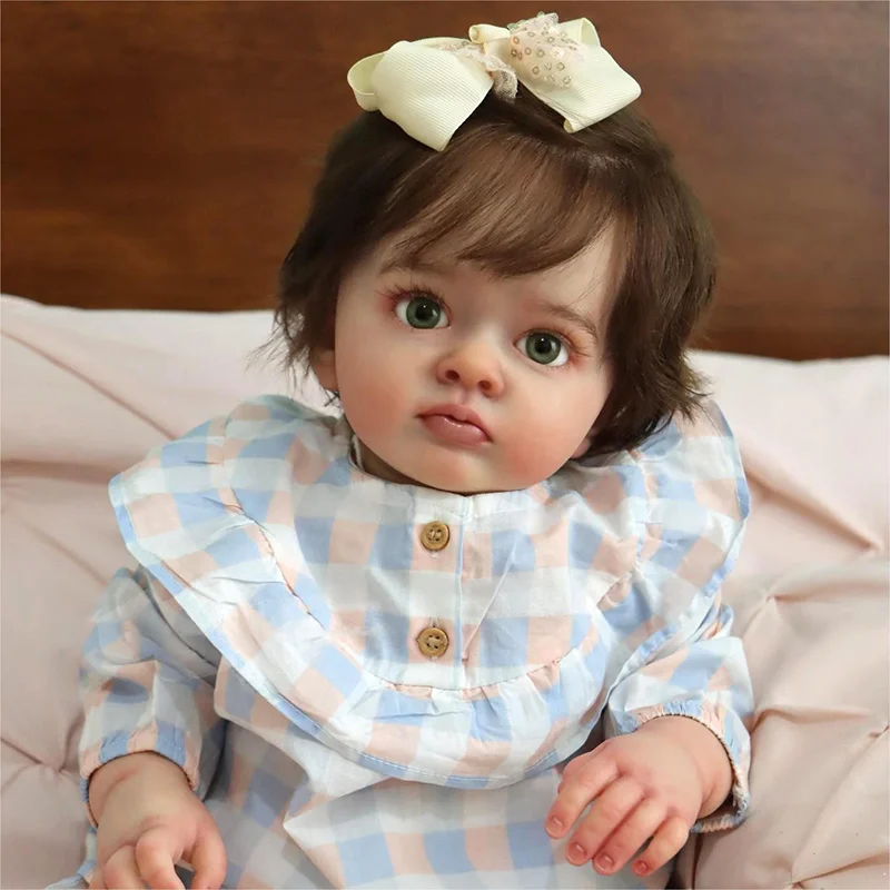 Reborn Brown Hair Girl Renee 20" Real Lifelike Soft Weighted Body Reborn Soft Silicone Toddlers Doll -Creativegiftss® - [product_tag] RSAJ-Creativegiftss®