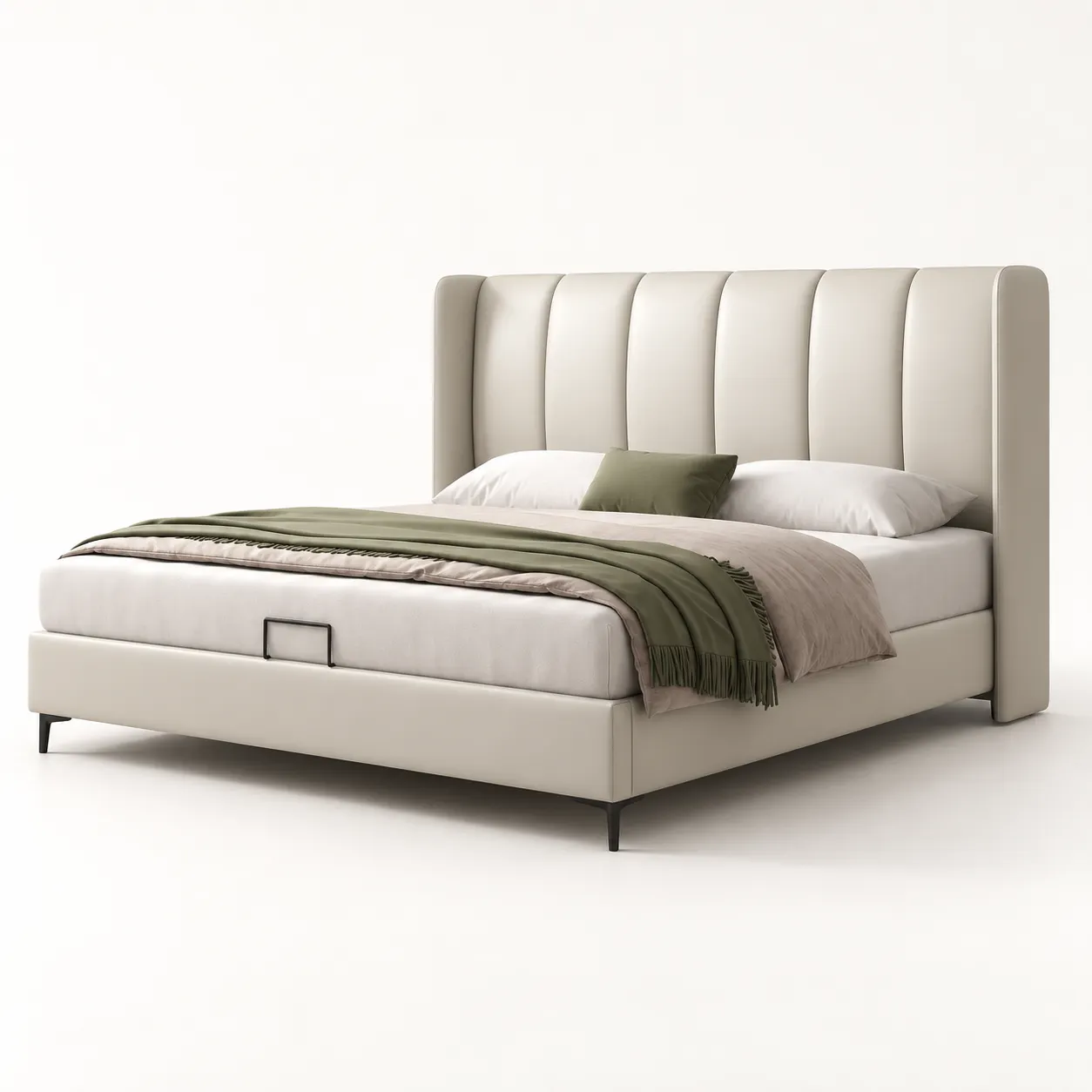 Upholstered Bed 220914 — white studio view