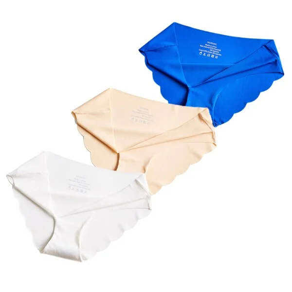 3pcs Sexy ladies panties one-piece seamless cotton ice silk underwear female close-fitting elastic breathable ladies briefs New
