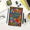  God Letters 5D DIY Diamond Art Painting Notebook Kit 50 Pages A5 Rhinestone Art Painting Notebook Kit for Adults Beginners Holiday Birthday Gift