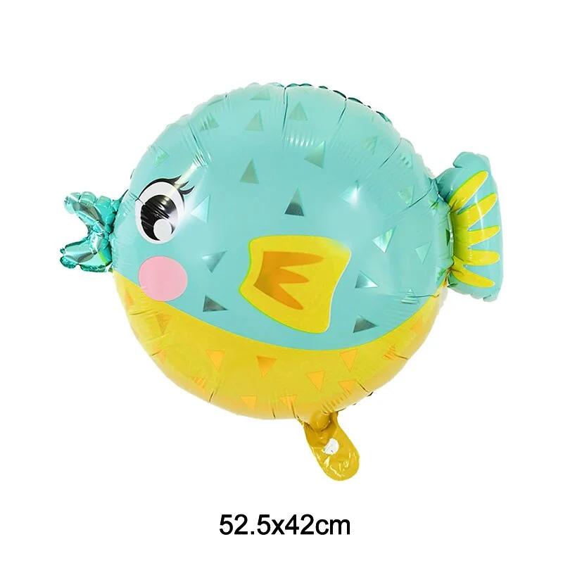 5Pcs Sea Horse Ocean World Animal Foil Balloons Under the Sea Party Kids Mermaid Birthday Party Decoration Baby Shower Supplies