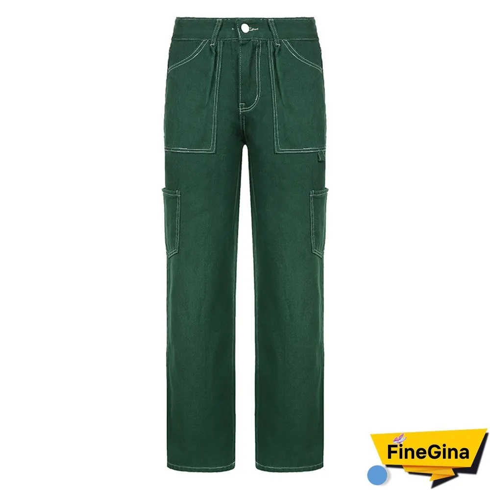 Casual Everyday Solid Color Trousers