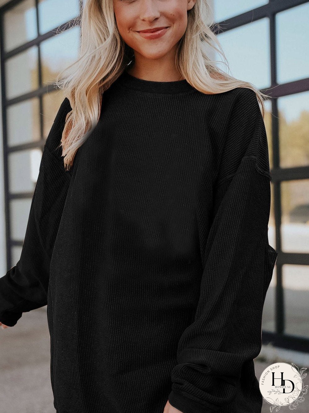 Stylish Waffle Knit Top