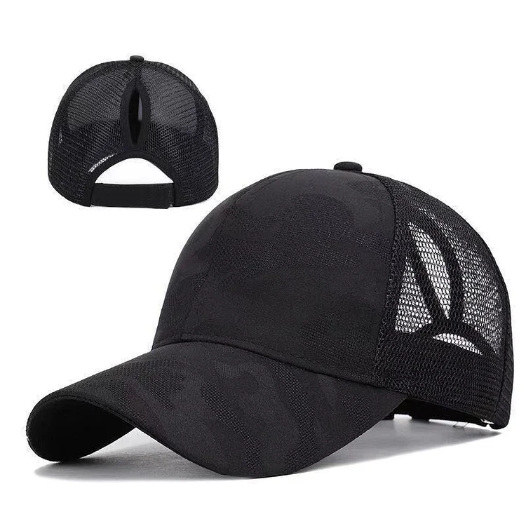 Trendy Womens Ponytail Baseball Cap Summer Mesh Hat WomenHip Hop Snapback Hats Casual Adjustable Outdoor Cap Bone