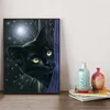 Diamond Painting -5D Full Round Drill Black Cat