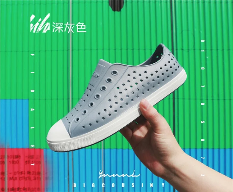Comemore Flats Nativ Jelly Shoe Summer Croc Shoes Scarpe Garden Shoes Beach Hollow Loafers Candy Color Sandals Waterproof Mesh