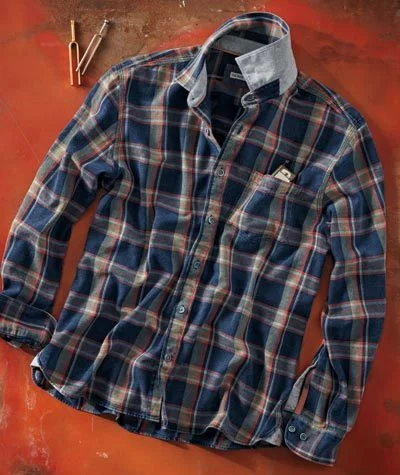 Men's Plaid Casual Versatile Long Sleeve Shirt
