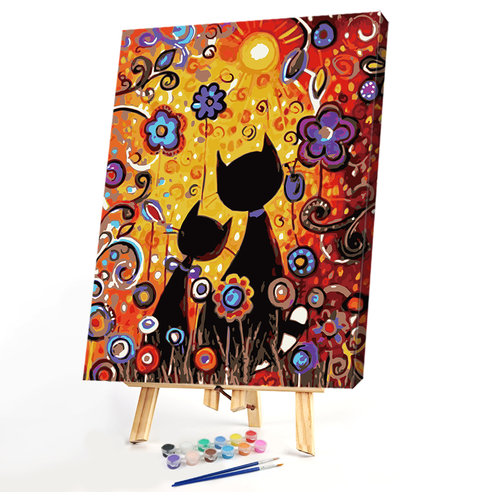 

40*50CM Paint By Numbers-Two Cats, 501 Original