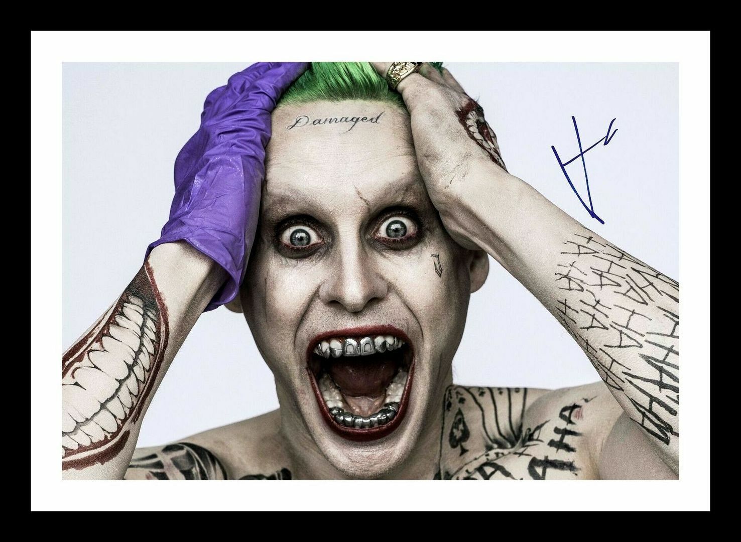 Jared Leto - The Joker Autograph Signed & Framed Photo Poster painting 3