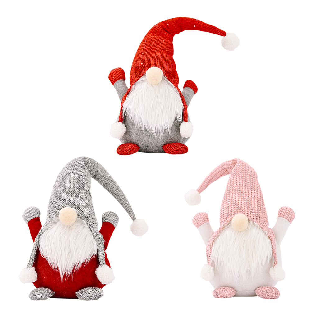 

Cartoon Santa Claus Ornaments Christmas Desktop Decorations Knitted Doll, 501 Original