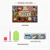 Cat 2027 DIY Diamond Painting Calendar for Adults Flowers Diamond Art Calendars 11.81x9.45 Inch Gem Painting Art Walls Date for Home Business Office Planning Decor