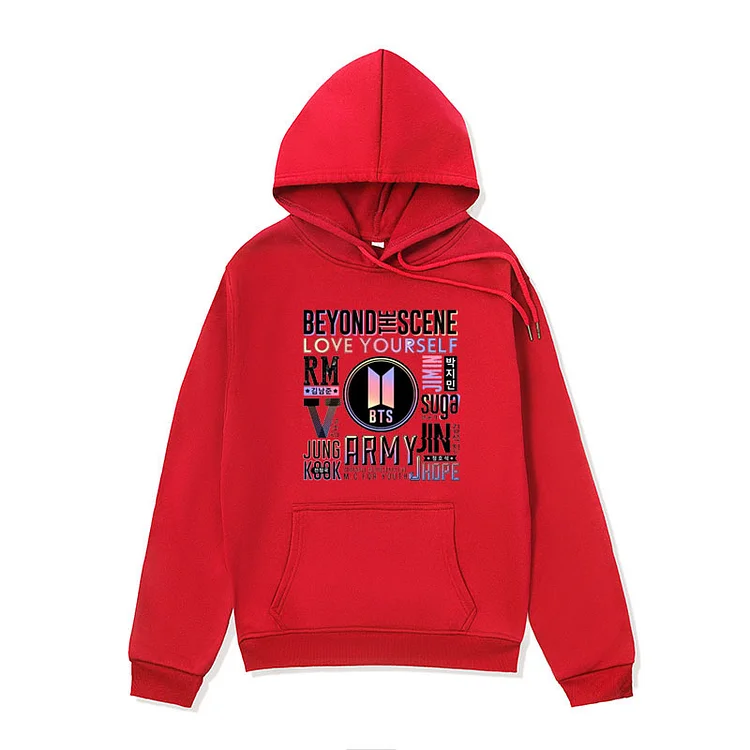 Taehyung red outlet hoodie