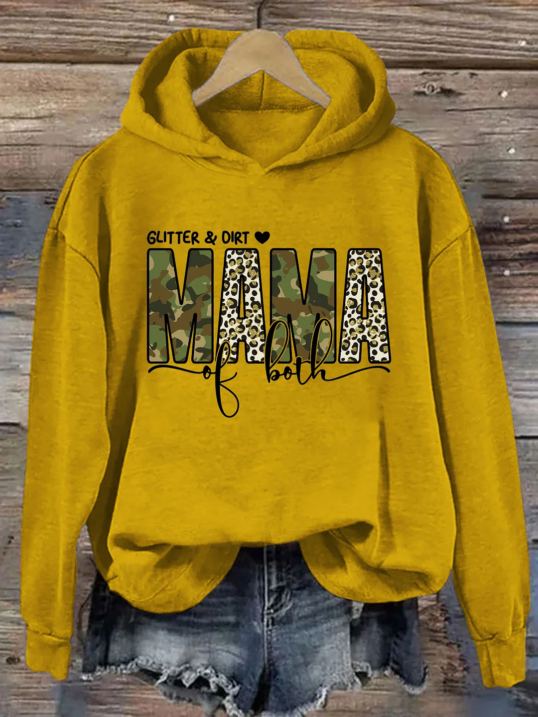 Glitter And Dirt Mama Of Both Hoodie
