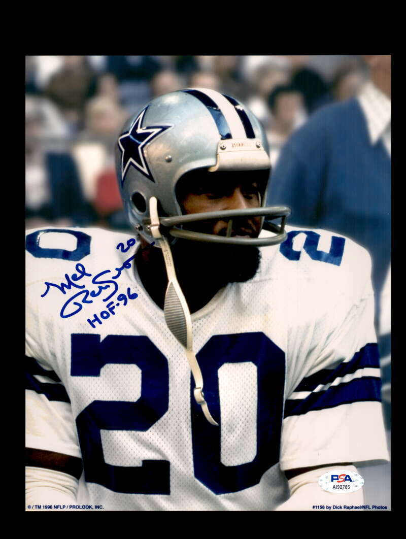 Mel Renfro PSA DNA HOF 96 Signed Dallas Cowboys 8x10 Autograph Photo Poster painting