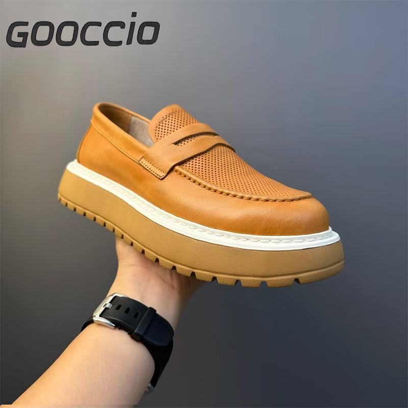 BC190 Cowhide Casual Shoes For Men GOOCCIO   