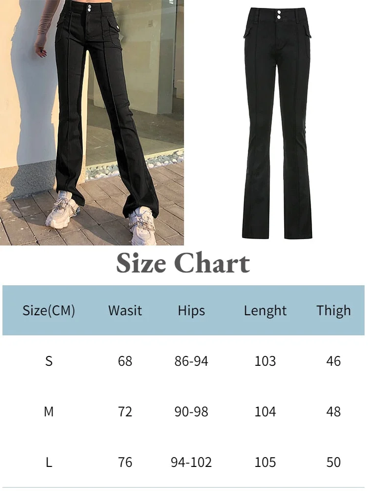 Jacuqeline 2022 Flare Flares Y2K Jeans Vintage Low Rise Pants Fairy Grunge Cargo Trousers Woman Streetwear Korean Baggy Jeans