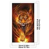 (US Only)Tiger Printed Cross Stitch Kit 40x75cm DIY 11CT Thread Art Needlework Home Decor