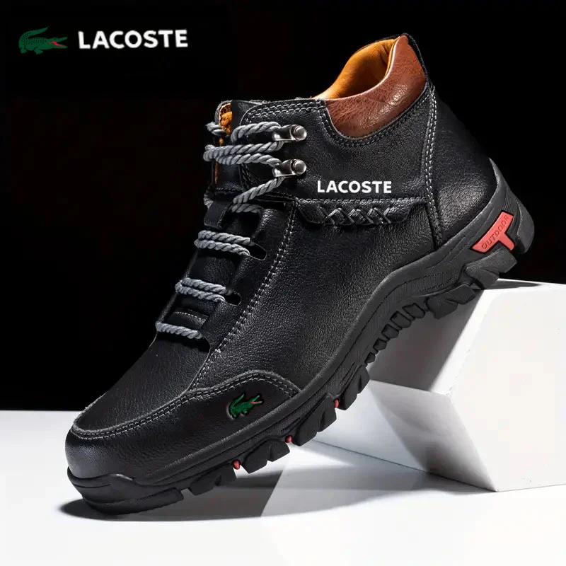 LACOSTE - 2024 Męskie skórzane antypoślizgowe buty codzienne