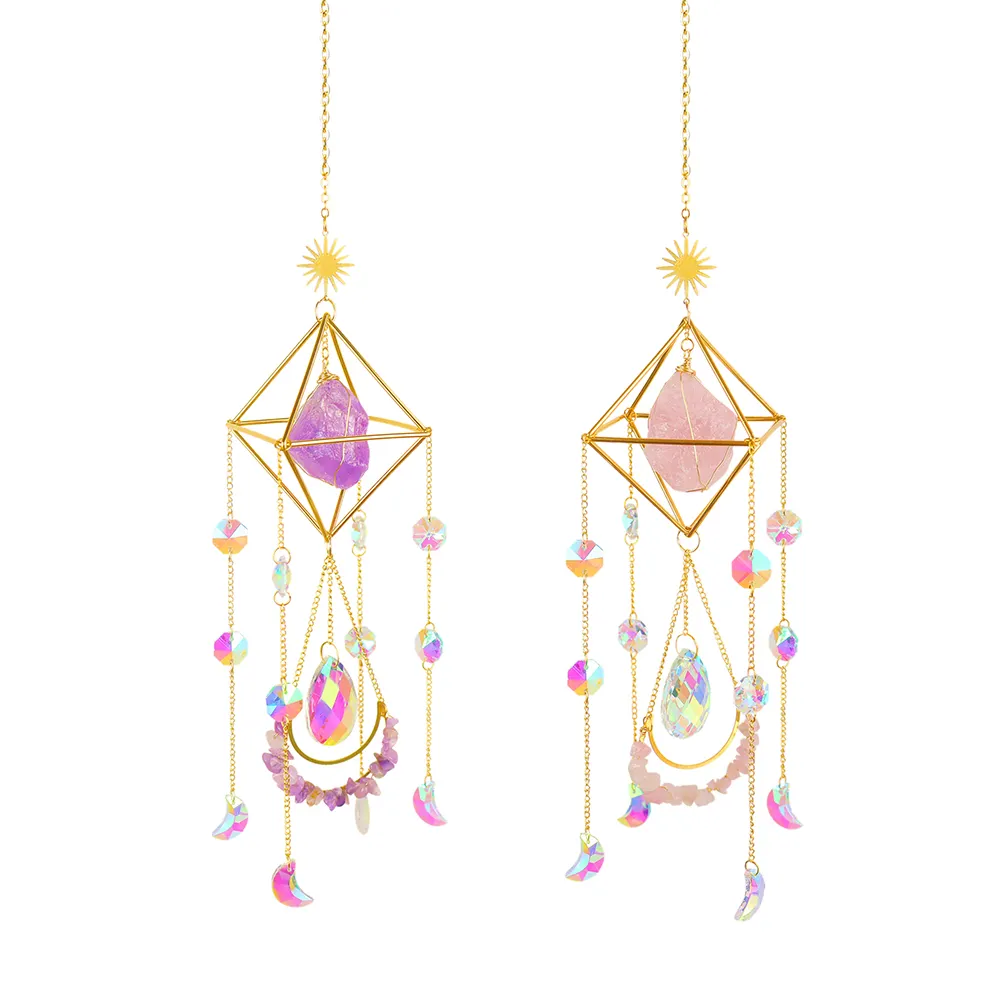 K9 Crystal Light Catchers Wind Chime Sunlight Trapping Windchimes Jewelry