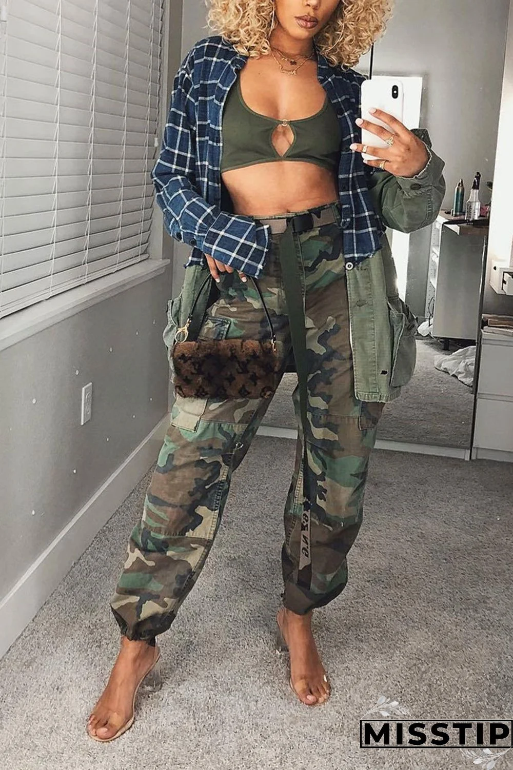 Yellow Zipper Fly Button Fly Mid Metal Zippered pencil Pants Pants