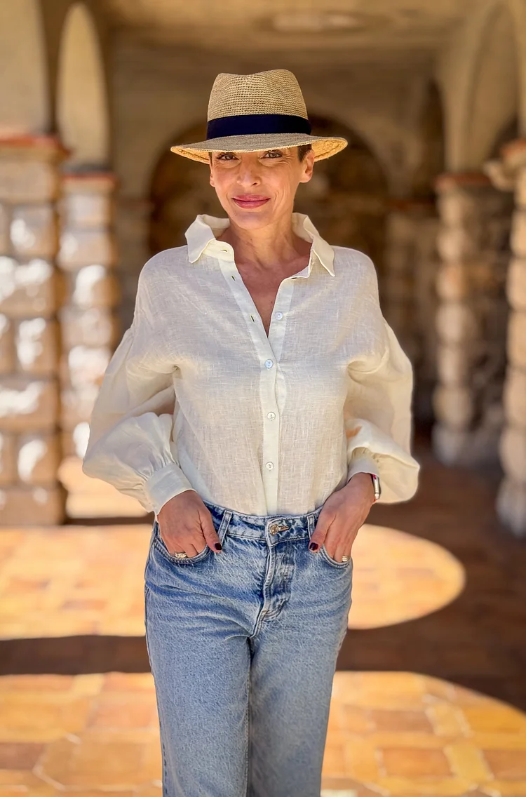 Seventies Style Silk Kimono And Palazzo Pants Set Casual Chic Summer Outfit