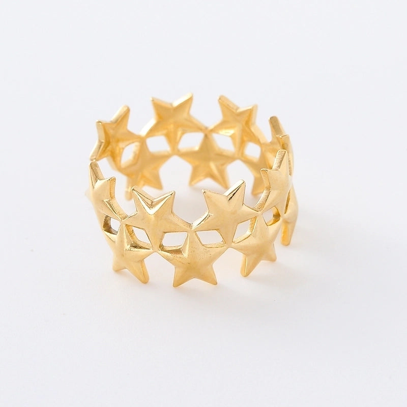 Minimalist Star 304 Stainless Steel Open Rings