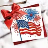 (US Only)6PCS DIY Independence Day Diamond Art Greeting Cards for Independence Day