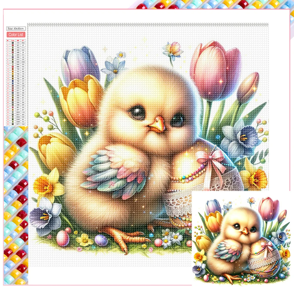 Full Square Diamond Painting - Easter Chicken(Canvas|35*35cm)