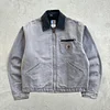 Vintage distressed fleece lapel jacket
