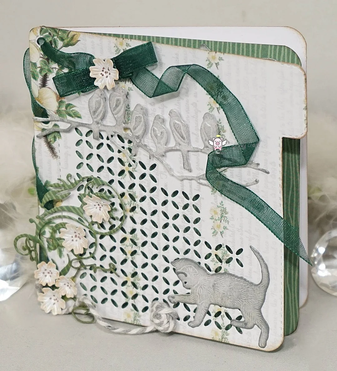 Piggy Craft metal cutting dies cut die mold Bird branch decoration Scrapbook paper craft knife mould blade punch stencils dies