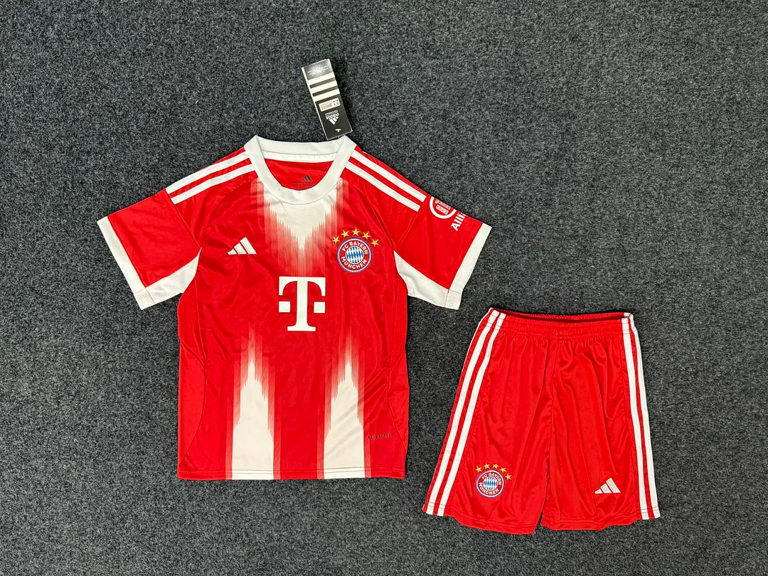 25/26 Bayern Munich Home Kids Kit Thai Quality Football jersey