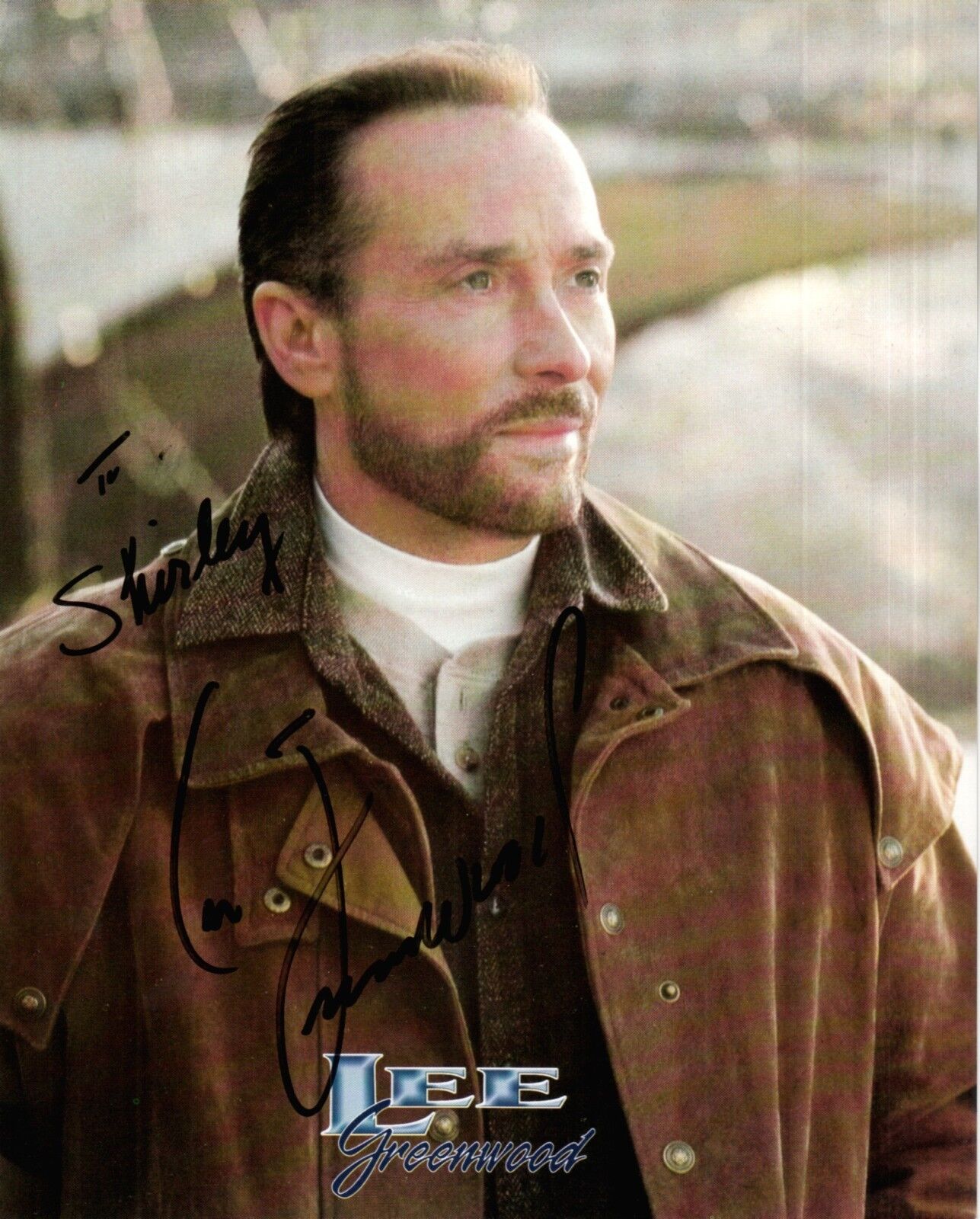 LEE GREENWOOD hand-signed COLOR CLOSEUP 8x10 uacc rd coa PROUD TO BE AN AMERICAN