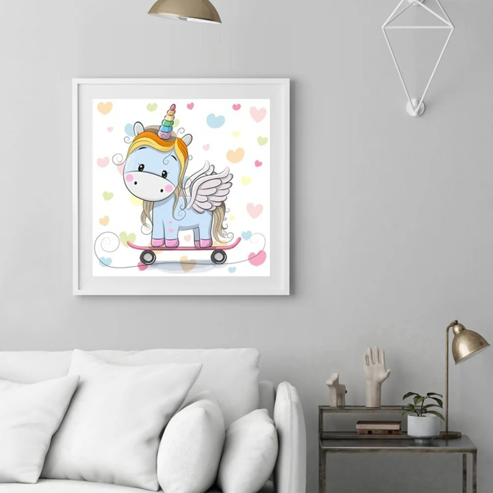 Full Round Diamond Painting 30*30cm - Unicorn