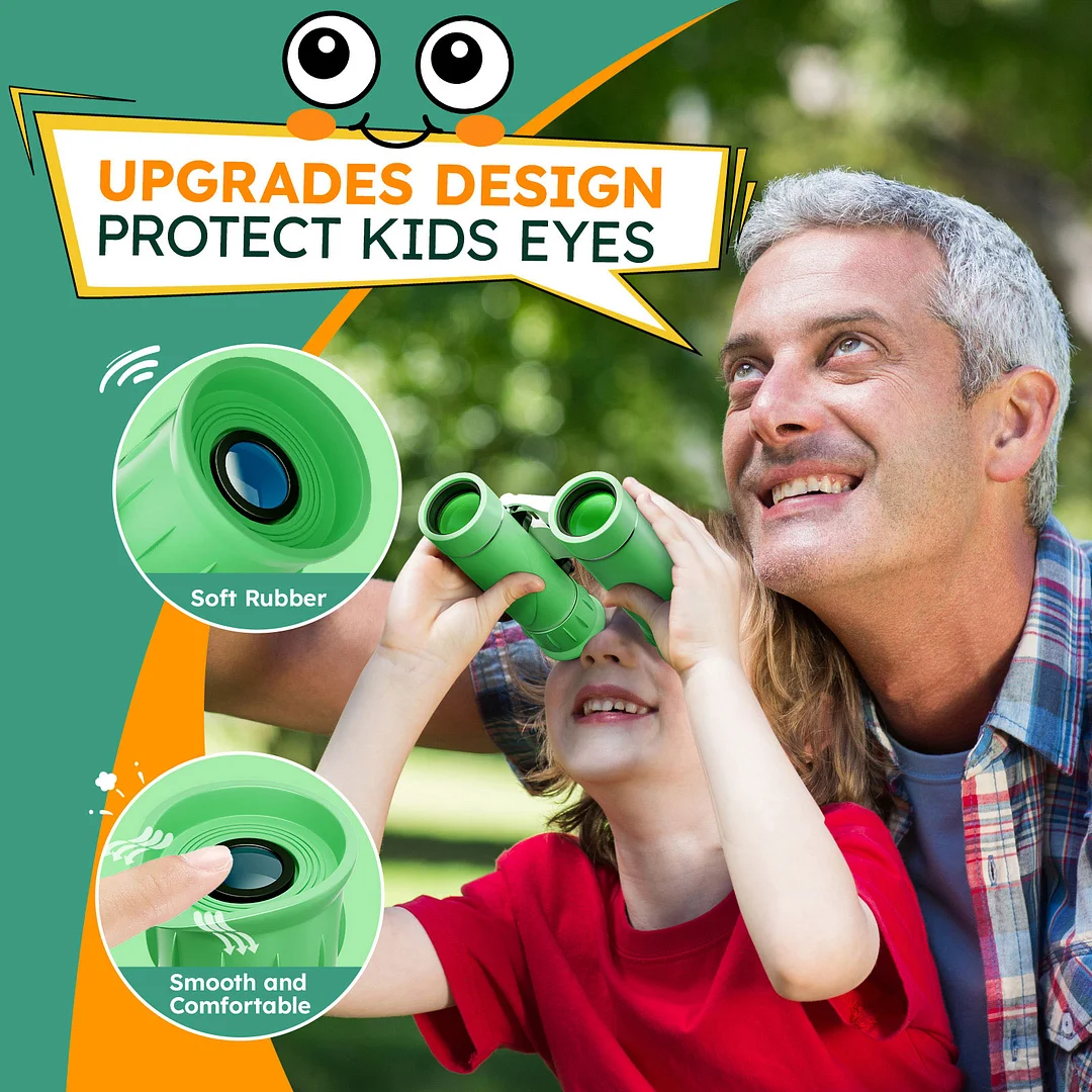 BEBANG 10x25 Compact Binoculars for Adults Kids, Waterproof Binoculars for Concerts and Bird Watching Hunting