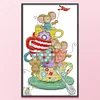 Mouse-14CT Stamped Cross Stitch 20*32cm/7.87*12.6in