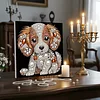 uk.everydayedeals DIY Pearl Painting With Frame - Handmade Self-Adhesive Pearls - Puppy(30*30cm)