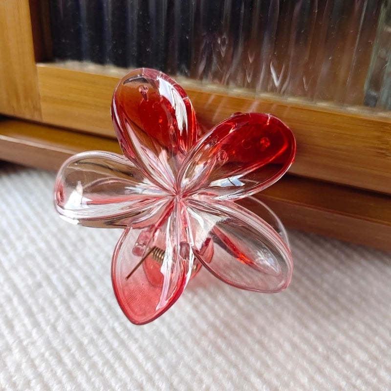 Egg Flower Hairpin Transparent AB Color Grab Hair Shark Clip Gradient Hair Grab Advanced Hair Accessories