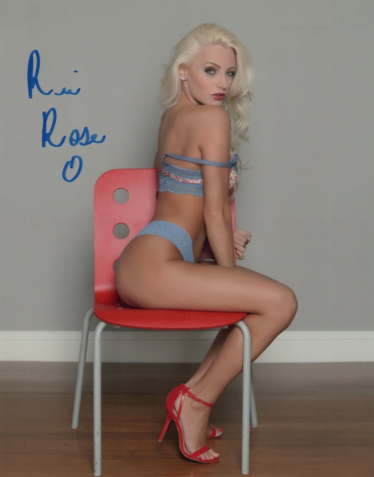 Ria Rose autographed 8x10 Photo Poster painting COA