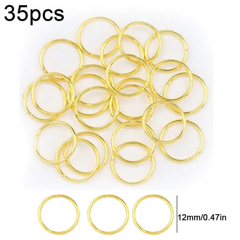 1 Set Diameter 3mm Diameter 4mm Diameter 5mm Alloy Solid Color Open Jump Rings Jewelry Accessories